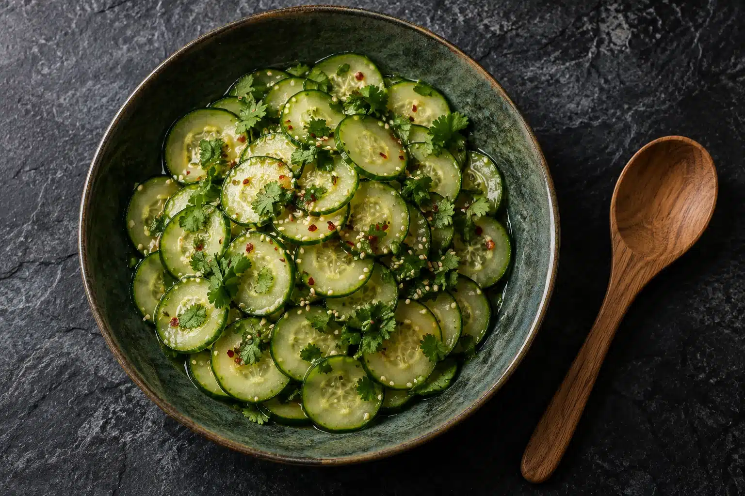 Asian-Inspired Cucumber Salad with Sesame and Ginger