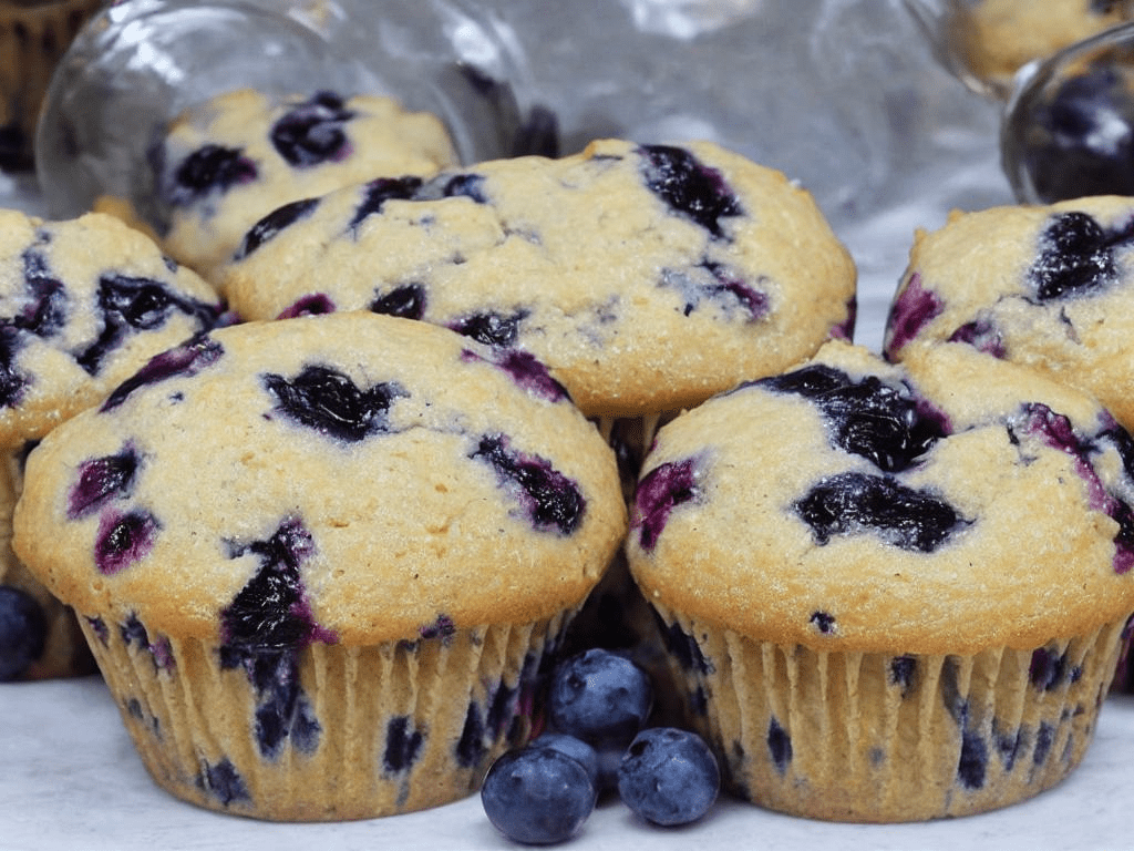 The Best Fluffy Blueberry Muffins