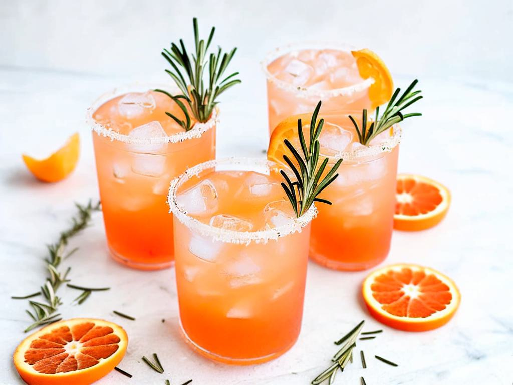 Rosemary grapefruit paloma