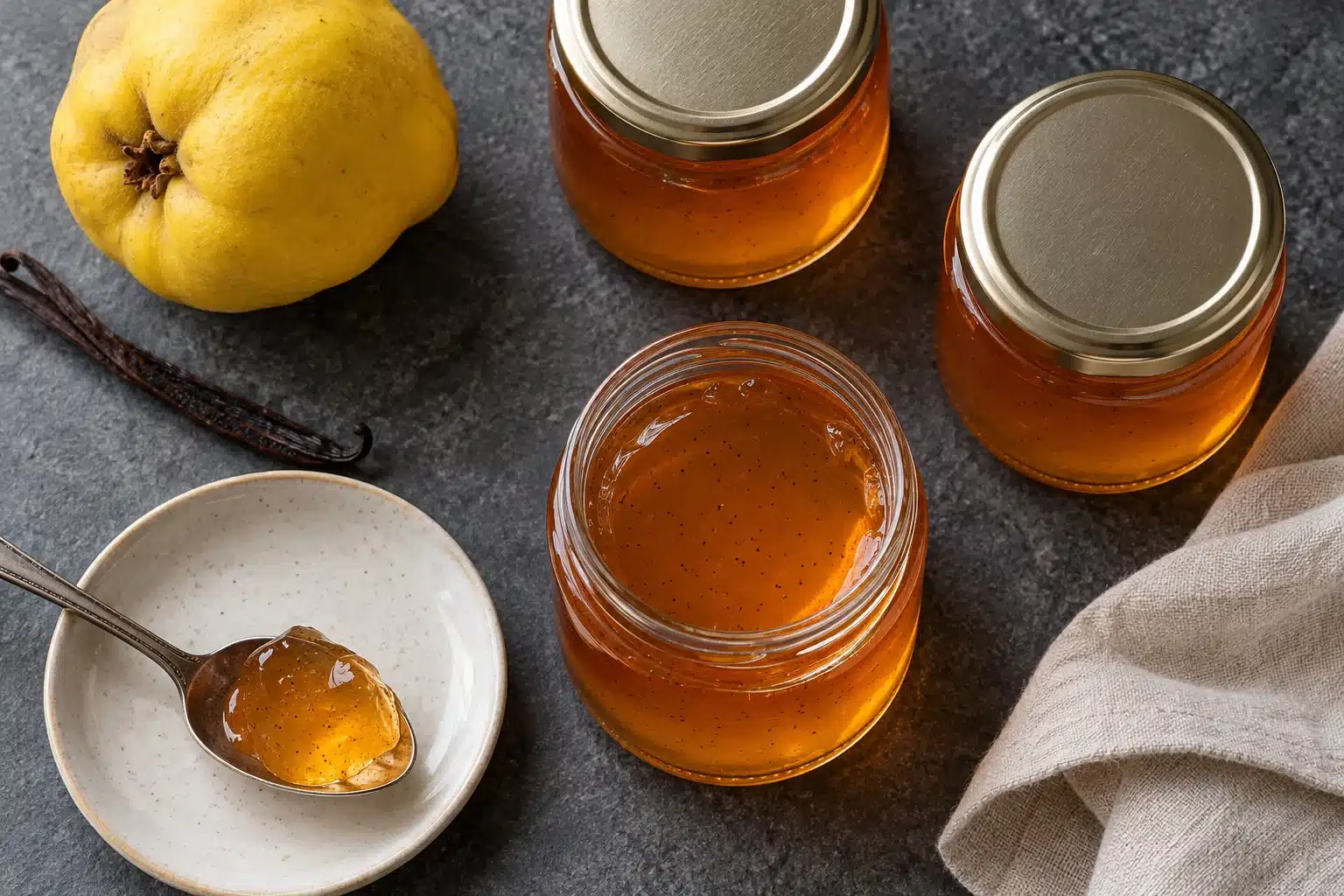 Homemade Quince & Vanilla Jelly: A Golden Fall Breakfast Spread